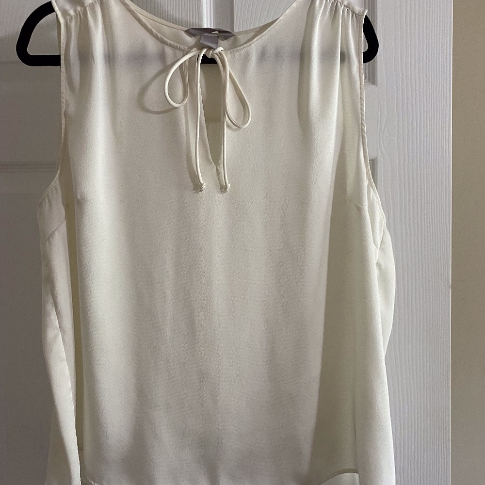 Sleeveless Ivory HM Blouse- X Large